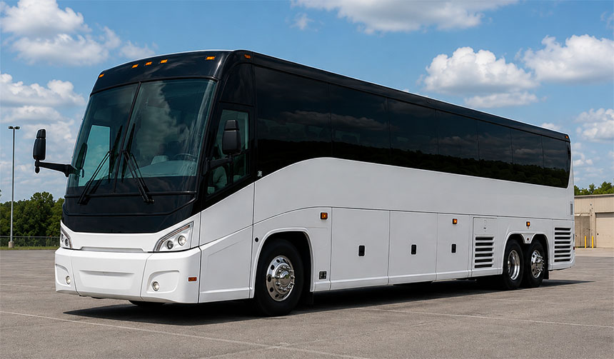 56-passenger charter bus available for charter in Hillsboro, OR